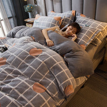 Load image into Gallery viewer, Luxury Bedding Sets Cartoon Kids Duvet Cover Thick Flannel Boy Girl Adult Double Bed Linen Comforter Set Pink постельное бельё