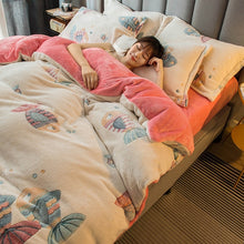 Load image into Gallery viewer, Luxury Bedding Sets Cartoon Kids Duvet Cover Thick Flannel Boy Girl Adult Double Bed Linen Comforter Set Pink постельное бельё