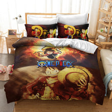 Load image into Gallery viewer, 3D Luffy One Piece Printed Duvet Cover Set Comforter Bedding Set Bed Linen Bedclothes Set For Kids