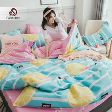 Load image into Gallery viewer, ParkShin Fashion Lemon Bedding Set Soft Duvet Cover Bed Linen Pillowcase Flat Sheet Single Double Queen King Size For Girl