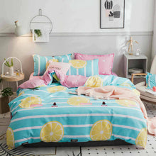 Load image into Gallery viewer, ParkShin Fashion Lemon Bedding Set Soft Duvet Cover Bed Linen Pillowcase Flat Sheet Single Double Queen King Size For Girl