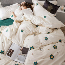 Load image into Gallery viewer, Northern European-Style Cotton Bedding Cotton Net Red Linen Quilt People-Style Dormitory Three-Piece Bed