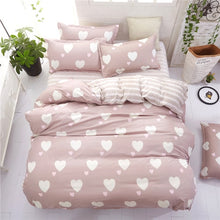 Load image into Gallery viewer, American style bedding set AB side bed set super king size bed linens pink duvet cover set heart home bedding women bedclothes
