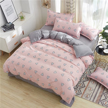 Load image into Gallery viewer, American style bedding set AB side bed set super king size bed linens pink duvet cover set heart home bedding women bedclothes