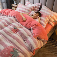 Load image into Gallery viewer, Luxury Bedding Sets Cartoon Kids Duvet Cover Thick Flannel Boy Girl Adult Double Bed Linen Comforter Set Pink постельное бельё
