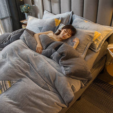 Load image into Gallery viewer, Luxury Bedding Sets Cartoon Kids Duvet Cover Thick Flannel Boy Girl Adult Double Bed Linen Comforter Set Pink постельное бельё
