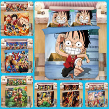 Load image into Gallery viewer, 3D Luffy One Piece Printed Duvet Cover Set Comforter Bedding Set Bed Linen Bedclothes Set For Kids
