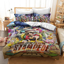 Load image into Gallery viewer, 3D Luffy One Piece Printed Duvet Cover Set Comforter Bedding Set Bed Linen Bedclothes Set For Kids
