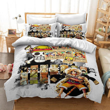 Load image into Gallery viewer, 3D Luffy One Piece Printed Duvet Cover Set Comforter Bedding Set Bed Linen Bedclothes Set For Kids
