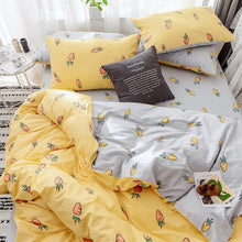 Load image into Gallery viewer, Northern European-Style Cotton Bedding Cotton Net Red Linen Quilt People-Style Dormitory Three-Piece Bed
